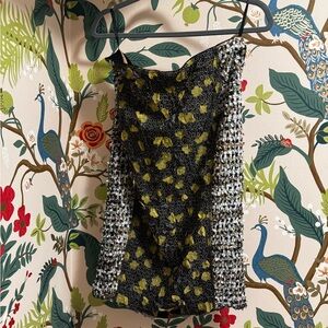 Byron Lars 3D Laser Cut Floral Pencil Skirt